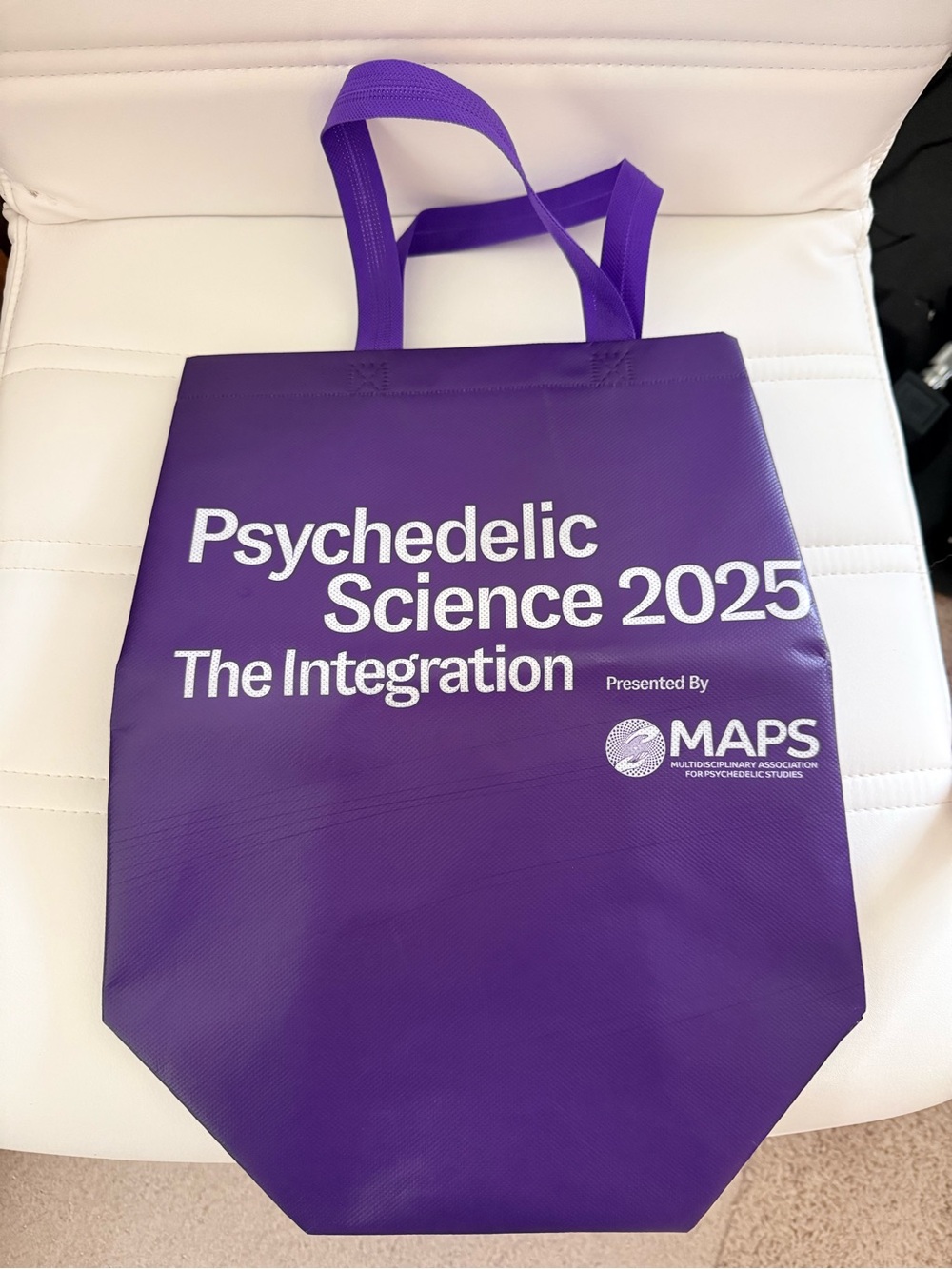 Psychedelic Science 2025 MAPS Purple Tote Bag